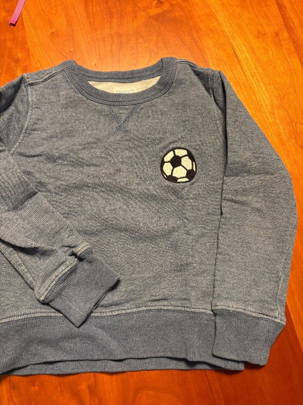 Crewcuts Soccer Sweatshirt | Boys' Size XS (4-5) | Sky Blue